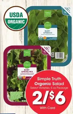 Ralphs Simple truth organic salad offer