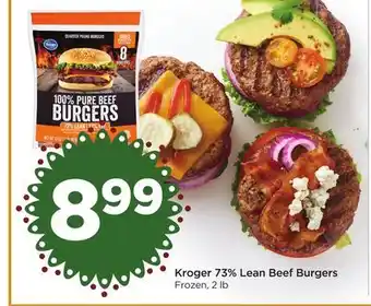 Food 4 Less Kroger 73% lean beef burgers offer