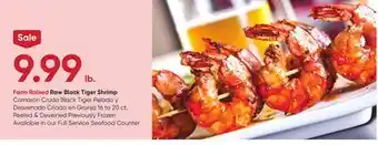 Stater Bros Raw black tiger shrimp offer