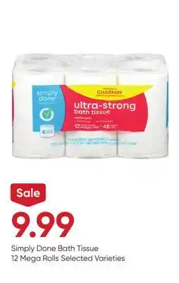 Stater Bros Simply done bath tissue offer