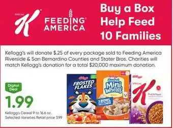 Stater Bros Kellogg's cereal offer