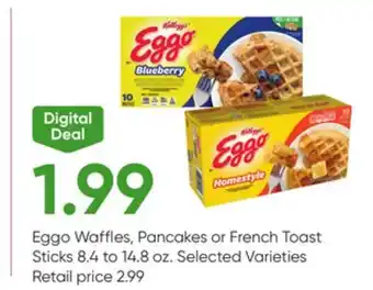Stater Bros Eggo waffles, pancakes or french toast sticks offer