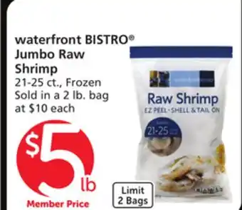 Albertsons Waterfront bistro jumbo raw shrimp offer