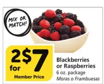 Albertsons Blackberries or raspberries offer