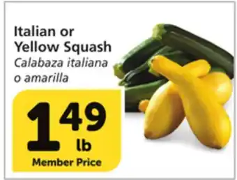 Albertsons Italian or yellow squash offer