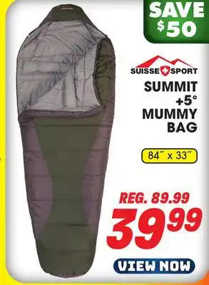 Big 5 Suisse sport summit +5° mummy bag offer