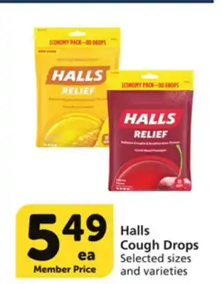 Albertsons Halls cough drops offer