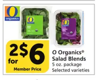 Albertsons O organics salad blends offer