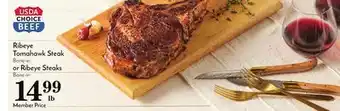Pavilions Ribeye tomahawk steak bone-in or ribeye steaks bone-in offer
