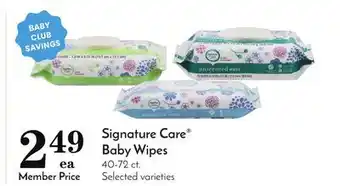 Pavilions Signature care baby wipes offer