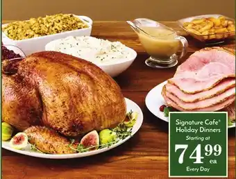 Pavilions Signature cafe holiday dinners offer