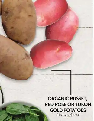 Fresh Thyme Organic russet, red rose or yukon gold potatoes offer