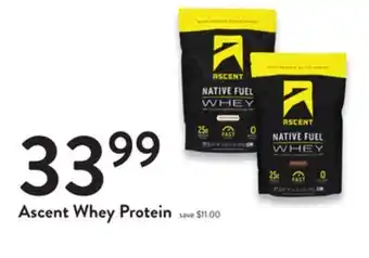 Fresh Thyme Ascent whey protein offer