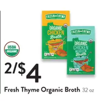 Fresh Thyme Fresh thyme organic broth offer
