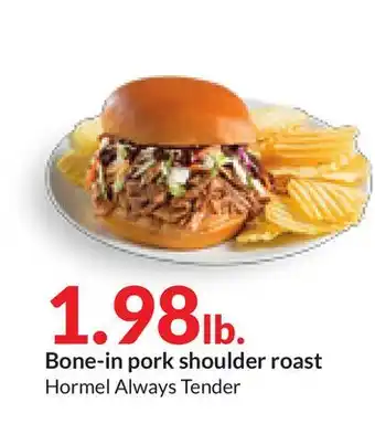 Hy-Vee Bone-in pork shoulder roast offer