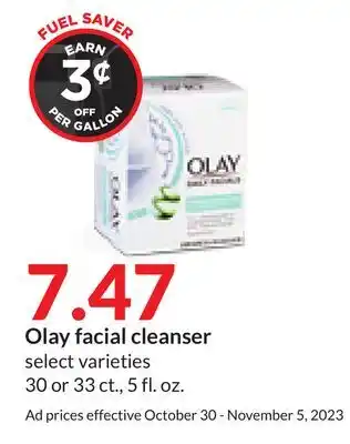 Hy-Vee Olay facial cleanser offer