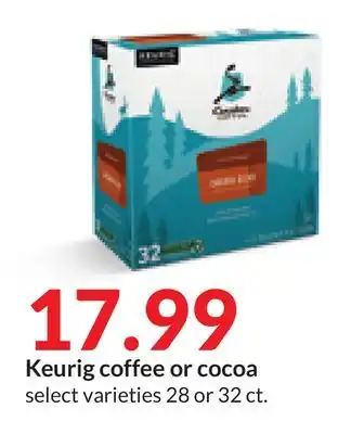 Hy-Vee Keurig coffee or cocoa offer