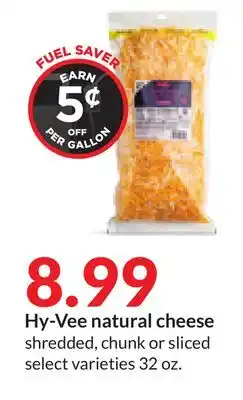 Hy-Vee Hy-vee natural cheese offer