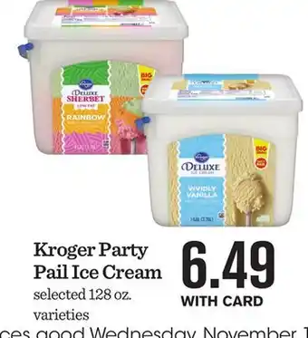 Mariano's Kroger party pail ice cream offer