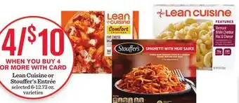 Mariano's Lean cuisine or stouffer's entrée offer