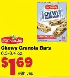 Family Fare Chewy Granola Bars offer