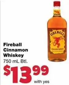 Family Fare Fireball Cinnamon Whiskey 750 ml offer