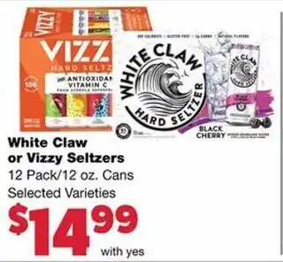 Family Fare White Claw Or Vizzy Seltzers offer