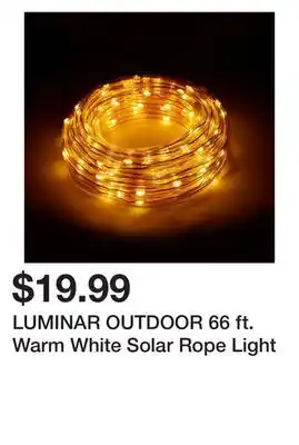 Harbor Freight Tools Luminar outdoor 66 ft. warm white solar rope light offer