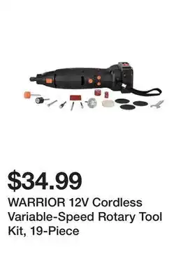 Harbor Freight Tools Warrior 12v cordless variable-speed rotary tool kit, 19-piece offer