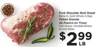 Food 4 Less Pork shoulder butt roast offer
