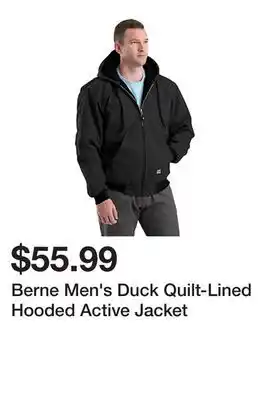 Tractor Supply Company Berne men's duck quilt-lined hooded active jacket offer