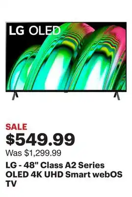 Best Buy Lg - 48 class a2 series oled 4k uhd smart webos tv offer
