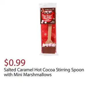 Trader Joe's Salted caramel hot cocoa stirring spoon with mini marshmallows offer