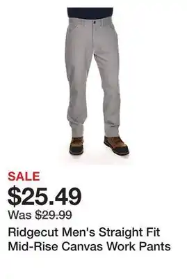 Tractor Supply Company Ridgecut men's straight fit mid-rise canvas work pants offer