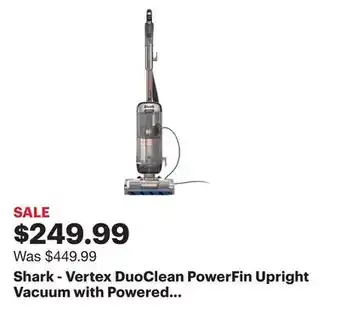 Best Buy Shark - vertex duoclean powerfin upright vacuum with powered lift-away and self-cleaning brushroll - rose gold offer