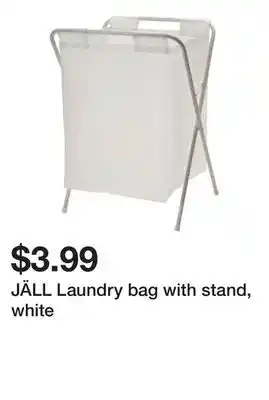 Ikea Jäll laundry bag with stand, white offer