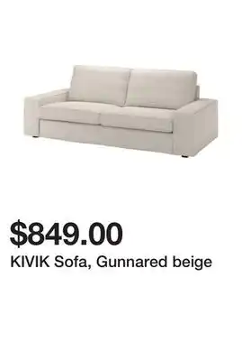 Ikea Kivik sofa, gunnared beige offer