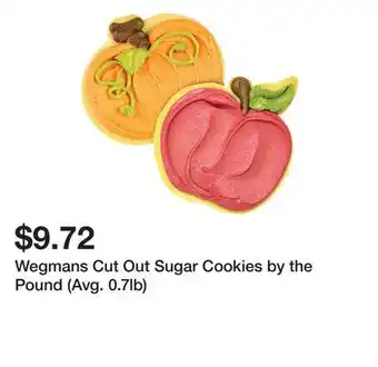 Wegmans Wegmans cut out sugar cookies by the pound (avg. 0.7lb) offer