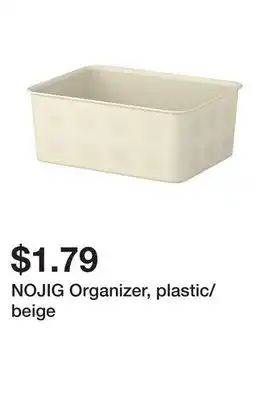 Ikea Nojig organizer, plastic/beige offer