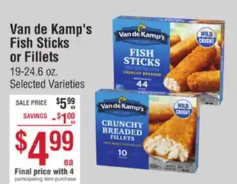 Smart & Final Van de kamp's fish sticks or fillets offer