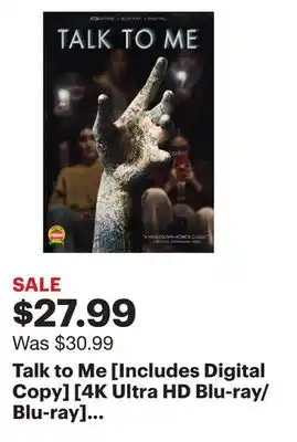 Best Buy Talk to me [includes digital copy] [4k ultra hd blu-ray/blu-ray] [2022] offer