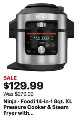 Best Buy Ninja - foodi 14-in-1 8qt. xl pressure cooker & steam fryer with smartlid - stainless/black offer