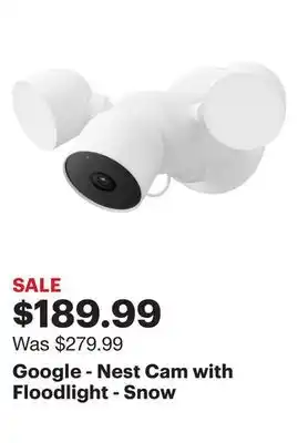 Best Buy Google - nest cam with floodlight - snow offer