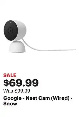Best Buy Google - nest cam (wired) - snow offer
