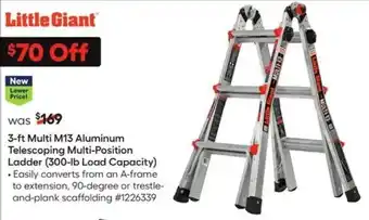 Lowe's 3-ft Multi M13 Aluminum Telescoping Multi-Position Ladder offer