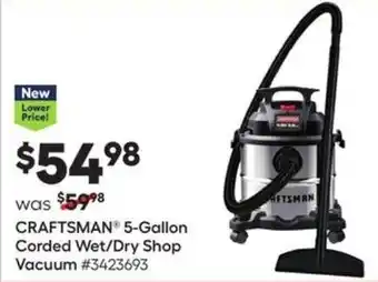 Lowe's CRAFTSMAN 5-Gallon Corded Wet/Dry Shop Vacuum offer