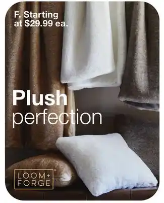 JC Penney Loom + forge faux fur throws & decorative pillows offer