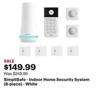 Best Buy Simplisafe - indoor home security system (8-piece) - white offer
