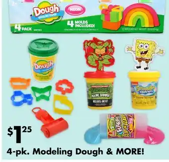 Dollar Tree 4-pk. modeling dough & more! offer