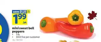 Lidl Mini sweet bell peppers offer